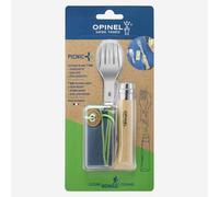 Set Opinel Picnic Plus Tenedor + Cuchara + Cuchillo N.° 8 + Estuche-Servilleta Talla única