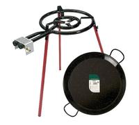 Set paellera esmaltada + quemador 12 cm