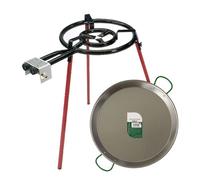 San Ignacio Set paellera pulida 46cm quemador 400mm colección LA DEHESA