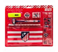 CyP Brands – Set de papelería Atlético de Madrid con portatodo y accesorios, rojo, Producto Oficial