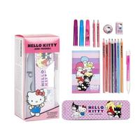 Set Papelería Coloreable Hello Kitty Caja Rotuladores y Accesorios | Kit Creativo Hello Kitty Infantil para Pintar, Decorar y Organizar Material Escolar