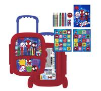 Set papelería coloreable trolley spidey ? kit escolar infantil con