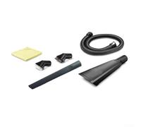 Set para accesorios para aspiradora para karcher para Interior de Vehículos | Manguera 1.5m, ranuras larga, cepillos duro/blando, paño microfibra, profunda