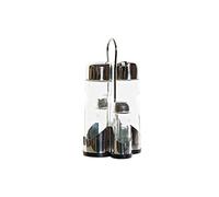 Set para Aliñar DKD Home Decor Plateado Acero Inoxidable Cristal