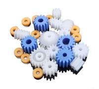 Set para construcción para engranajes 26Pcs para Robotica Set | 26 piezas variadas, plástico , compatible motores 2MM, ideal proyectos DIY, hogar