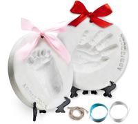 Set para Modelado de Huellas de Bebé - Kit de Impresión de Manos y Pies en Arcilla para Recién Nacidos. Incluye: Soportes, Cintas y Letras - Regalo Original para Baby Shower y Nacimientos