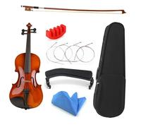 Set Para Principiante Violín 1/8 1/16 1/10 Tamaño Con Estuche Cuerdas Para Arco Reposabrazos Violín De Madera Bajo(Kit 1,1/10)