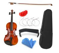 Set Para Principiante Violín 1/8 1/16 1/10 Tamaño Con Estuche Cuerdas Para Arco Reposabrazos Violín De Madera Bajo(Kit,1/10)