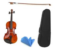Set Para Principiante Violín 1/8 1/16 1/10 Tamaño Con Estuche Cuerdas Para Arco Reposabrazos Violín De Madera Bajo(Kit 1,1/16)