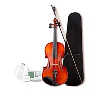 Set Para Principiante Violín Conjunto De Violín Para Principiantes Con Estuche Rígido Pegatina Para Diapasón Afinador Cromático Digital Cuerdas De Metrónomo