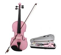Set Para Principiante Violín Violín 4/4 Panel De Arce Regalo Para Principiantes Violín Presente Estudio De Curso De Música Adecuado(Pink)