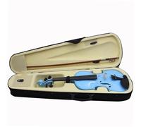 Set Para Principiante Violín Violín Azul Para Principiantes Panel De Arce Con Estuche Cuerdas Para Arco Piezas De Descanso Para Hombros Estudio De Lección De Música Adecuado 4/4(Violin)