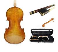 Set Para Principiante Violín Violín De Arce Flameado De Abeto Acabado Artesanal 4/4 De Tamaño Completo Con Piezas Completas