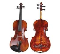 Set Para Principiante Violín Violín De Arce Tallado Hecho A Mano Maestro Violín Flameado Naturalmente 4/4 Accesorios Completos De Violín(3/4)