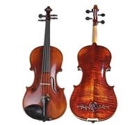 Set Para Principiante Violín Violín De Arce Tallado Hecho A Mano Maestro Violín Flameado Naturalmente 4/4 Accesorios Completos De Violín(4/4)