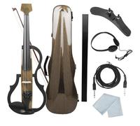 Set Para Principiante Violín Violín Electroacústico 4/4 Violín Eléctrico Silencioso De Fibra De Carbono Sin Cabeza Con Lazo De Violín Funda De Transporte Con Cable Para Auriculares(Set 2)