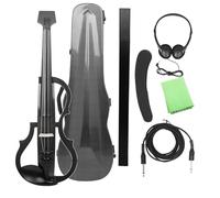 Set Para Principiante Violín Violín Electroacústico Silencioso 4/4 Violín Eléctrico Profesional Sin Cabeza De Carbono Con Accesorios Para Violín(Set 2)