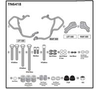 Set Paramotor Tubular Negro 25MM GIVI tn6418 Triumph Tiger 900 Rally