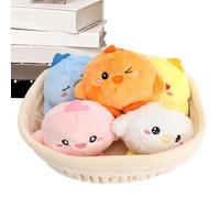 Set Peluche Pascua - Animales Rellenos Zanahorias Ñoquis Pollitos Fresas | Muñeca Peluche Abrazable | 25cm Algodón PP Suave, Cojín Reversible Cremallera, Regalo Niños Niñas