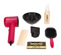 ColorBaby 47815 Beauty Fashion Girls Peluquería Juguete niña, Cepillo Pelo secador, Funciones realistas, Set 7 Piezas, Juguetes niñas, Juego de Belleza Infantil, A Partir de 3 años, Simbólico
