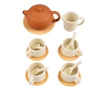 Set per Tea Party - Silicone Utensili Da Cucina Giocattolo,Set Di Tazze Da Tè In Silicone per Bambini E Bambine Feste Compleanno Regali Asilo Sala Giochi Casa Famiglia Centro Diurno