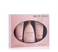Set Perfume Mujer Aire de Sevilla Rosé - Eau de Toilette, Hidratante y Gel de Baño