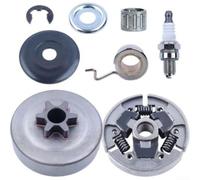 Set Piñón Cojinete para MS171C MS211C para fácil Set Piñón Cojinete | Incluye piñón 3/8 LP, embrague, rodamiento agujas, tornillo sin fin, clip y arandela completos