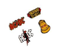 Set Pins AC/DC - 4 Figuras, broches - Accesorio camiseta rock, mochila heavy metal | Merchandising oficial