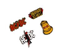 Set Pins AC/DC - 4 Figuras, broches - Accesorio camiseta rock, mochila heavy metal | Merchandising oficial