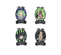 Set Pins Beetlejuice - 4 Figuras Beetlejuice, broches : Accesorio disfraz Beetlejuice | Beetlejuice Merchandising Oficial