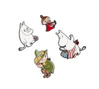 Set Pins Moomin - 4 Figuras Moomin, broches : Accesorio camiseta o para mochila original | Merchandising oficial