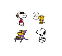 Set pins snoopy - 4 figuras snoopy, snoopy regalos broches : accesorio