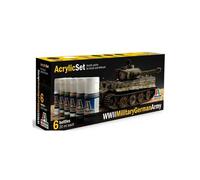 Set Pinturas ITALERI Blindados Alemanes Segunda Guerra Mundial,6 ~ Acrílico Para