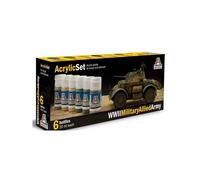 Set Pinturas Tanque Aliados 2.gm ITALERI 440 Maqueta Tanque Promo