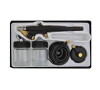 SET PISTOLA AERÓGRAFO "Single-Action-Gun 138 D 0,3" para AIRBRUSH COMPRESOR - AERÓGRAFO COMPRESOR y AERÓGRAFO COLORES, optima para el sector de la cosmética, make up, bronceado, nail art, tatuajes