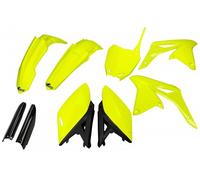 Set Plástico Carenado Full Suzuki Rmz 250 2010-2018 UFO Plast Amarillo Fluo