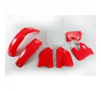 Set Plástico Carenado UFO Honda CR 125 1993 1994 Cr 250 1992 1994 Rojo Fluo OEM