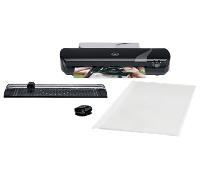 SET PLASTIFICADORA INSPIRE+ NEGRA A4 + CIZALLA + CORTADOR ESQUINAS GBC 4410036
