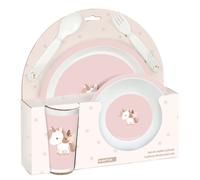 Set Platos Y Cubiertos SAFTA PREESCOLAR Unicornio Rosa