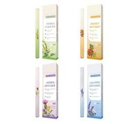 Set portátil de varitas de aromaterapia, bolígrafo purificador herbal de doble efecto para reponer energía, calmar, concentrarse y dormir, difusor de aromaterapia de gordolobo para nutrir