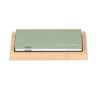 Set profesional de piedras para afilar cuchillos, kit de afilador de piedra de afilar de doble cara con granos de 1000/4000, base antideslizante y guía de ángulo, ideal para
