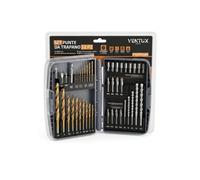 Set punte da trapano 52 pezzi per legno metallo muratura con portainserti