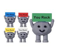 Set Regalo 5 Piezas „Eres Genial“ - Piedras Decorativas Positivas | Piedras de Inspiración | Regalos Alentadores para Compañeros, Colaboradores & Profesores, Set de 5, Mini Amuleto