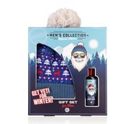 Set regalo hombre Accentra MEN’S COLLECTION WINTER EDITION en caja, incluye gel, gorro de lana, aroma Pino Helado y Almizcle, cuidado Navidad