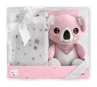 Set Regalo manta y peluche Koala rosa