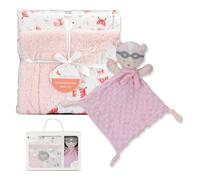 Set Regalo para bebés: Manta Paracaidista rosa con Borreguillo y dudu