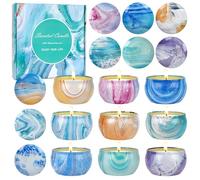 Set regalo velas aromáticas, 9 piezas velas perfumadas 100% Natural Velas de Soja, regalo ideal para cumpleaños, Día de la Madre, Navidad, aniversarios