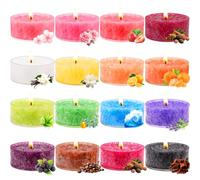 Set regalo velas aromáticas para mujer, 16 velas perfumadas con forma flor hielo elaboradas con cera de soja natural, ideales para el Día de la Madre, Navidad, San Valentín y cumpleaños