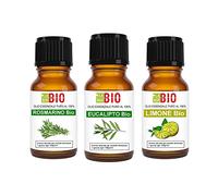 Set Romero - Eucalipto - Limón Bio Aceite Esencial 100% Puro - Uso Alimentario Terapeutico Cosmetico Aromaterapia - Laborbio