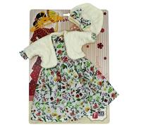 Set Ropa muñeca Folk Artesanía Vestido Amarillo con Chaqueta y Gorro Lana para muñecas colección Sintra, Simona, Mari’s, Pepa’s o Naia 41 cm. Vidal Rojas Dolls.